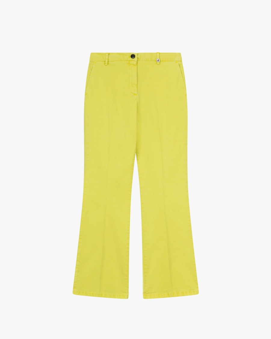 MYTHS Trousers | Kick Flare Cotton Trousers