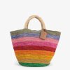 MANEBI Bags | Striped Raffia Bag